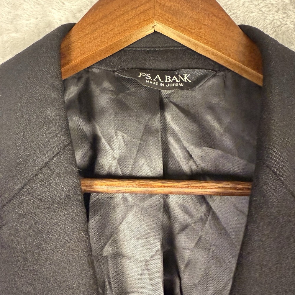 Jos A Bank 100% Cashmere Blazer Sport Coat Jacket Men 41R Black 2 Button Classic - Picture 14 of 16